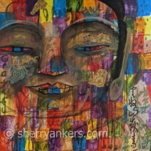 Spiritual art mindful budha